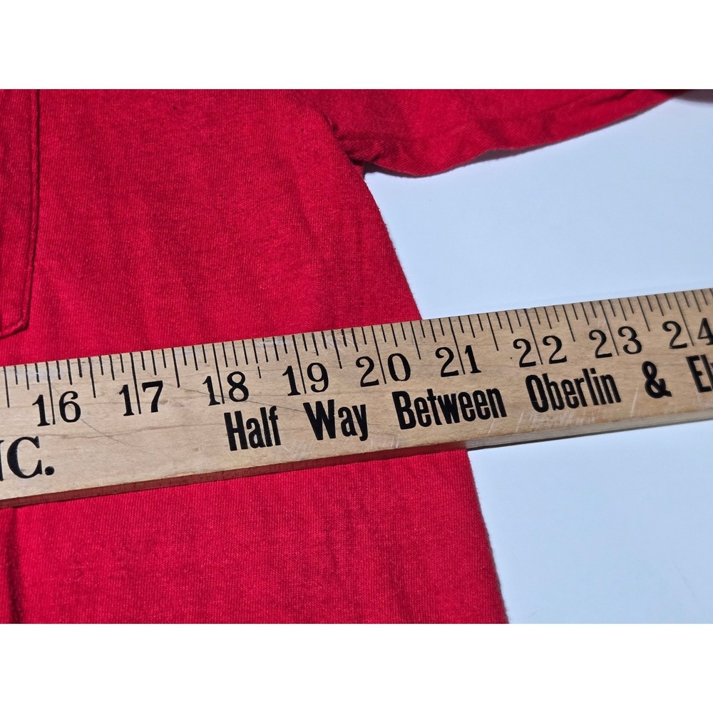 Vintage Red Pocket T-Shirt Single Stitch Blank Men's L Soft Worn In Cotton‎ Tee - Picture 5 of 5